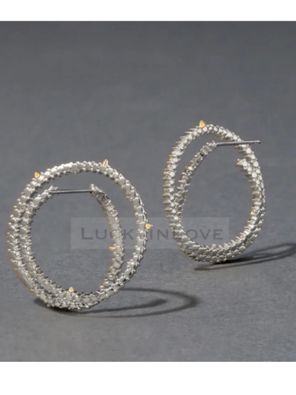 ALEXIS BITTAR • Crystal Coiled Orbiting Spiked Earrings
